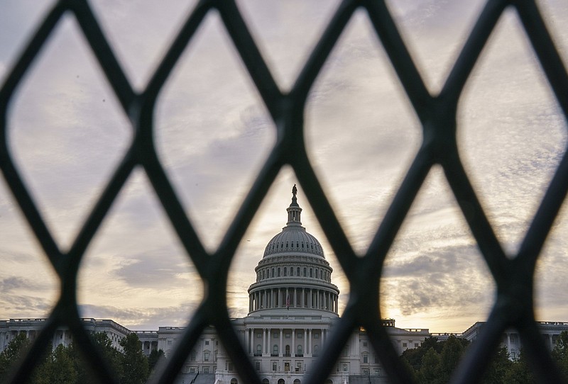 Security fencing has been reinstalled around the Capitol in Washington, ahead of a planned rally today by far-right supporters of former President Donald Trump who are demanding the release of rioters arrested in connection with the Jan. 6 insurrection.
(AP/J. Scott Applewhite)