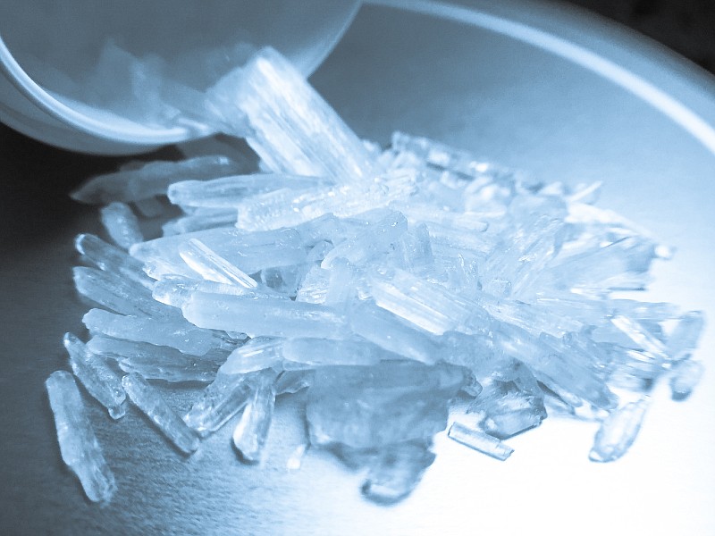 Crystal methamphetamine is shown in this undated American Heart Association courtesy photo. (American Heart Association via AP)