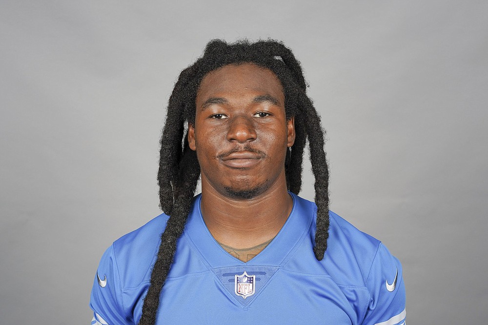 This is a 2021 photo of Jamaal Williams of the Detroit Lions NFL football team. This image reflects the Detroit Lions active roster as of Monday, June 7, 2021 when this image was taken. (AP Photo)