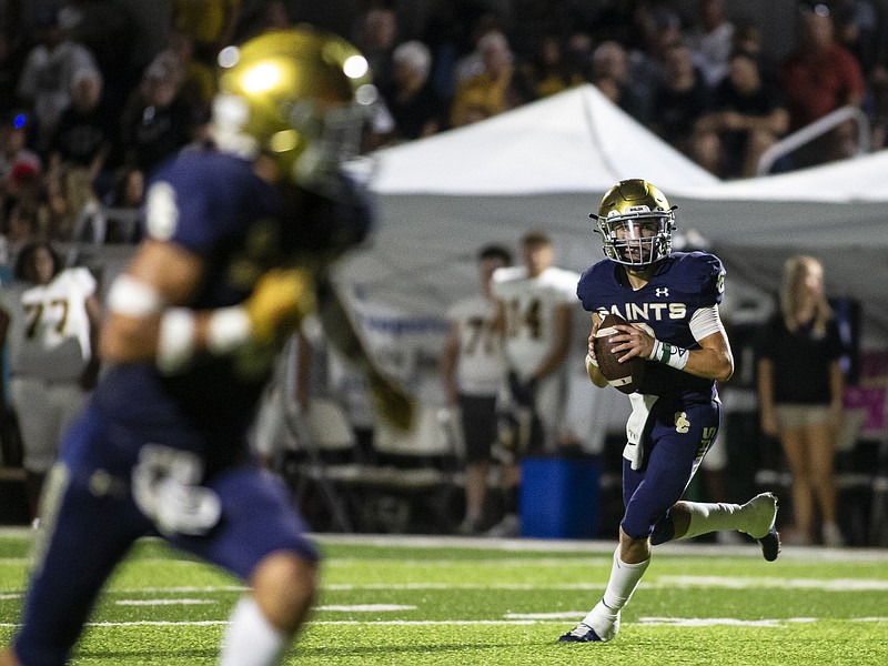 Sand Springs (Okla.) Page High at Shiloh Christian football at Champions Stadium, Springdale, AR, on Friday, September 17, 2021 / (Special to NWADG/David Beach)