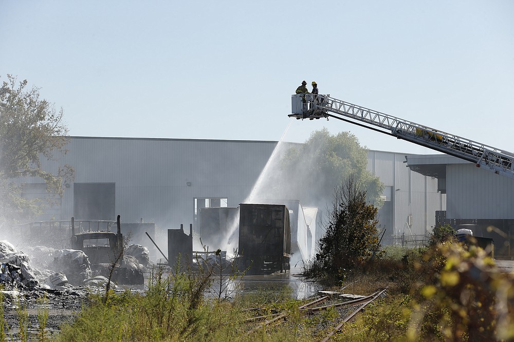 Aftermath of Recycling Center Fire The Arkansas DemocratGazette