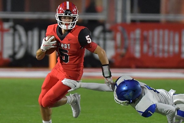 Cabot senior wide receiver Braden Jay (5) finished with 60 receptions for 1,165 yards and 10 touchdowns last season. He also returned three kickoffs for scores.