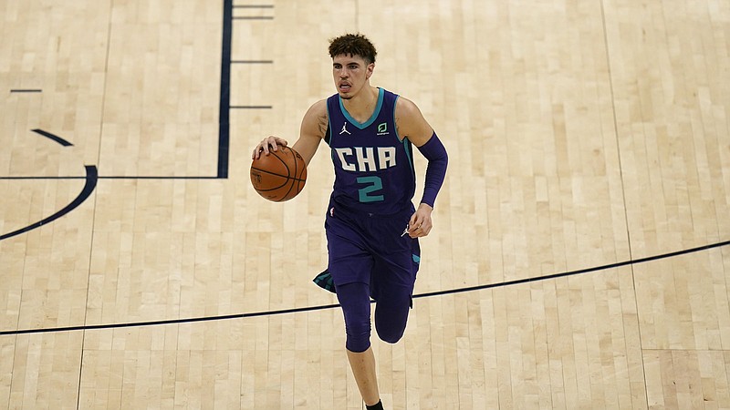 LaMelo Ball of the Charlotte Hornets poses for a portrait during