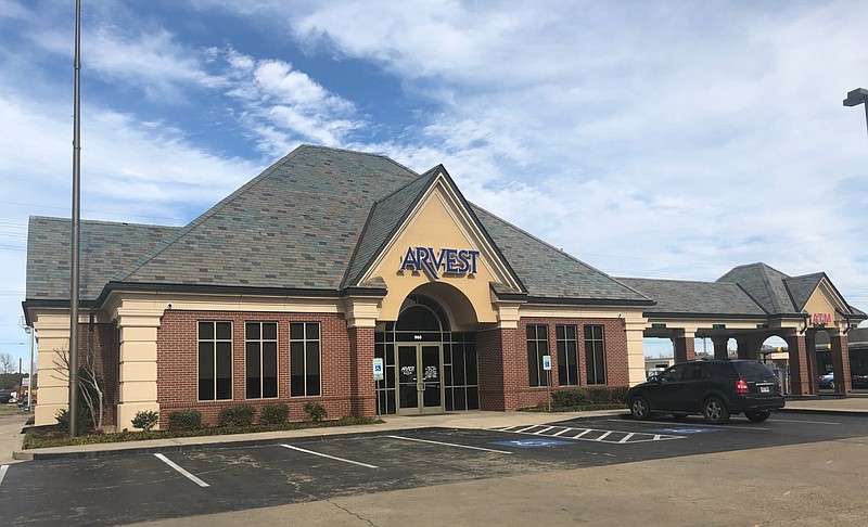 An Arvest Bank branch is shown in this undated courtesy photo.