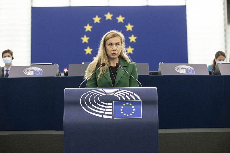 “The immediate priority should be to mitigate social impacts and protect vulnerable households, ensuring that energy poverty is not aggravated,” Kadri Simson, the European Union’s energy commissioner, said Wednesday in a speech to the European Parliament in Strasbourg, France.
(AP/Jean-Francois Badias)