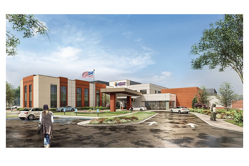 Jefferson Regional Medical Center and a Kentucky health care company are planning to build a rehabilitation hospital that will also include beds for behavioral care. Pictured is an architectural representation of the facility.
(Special to The Commercial)