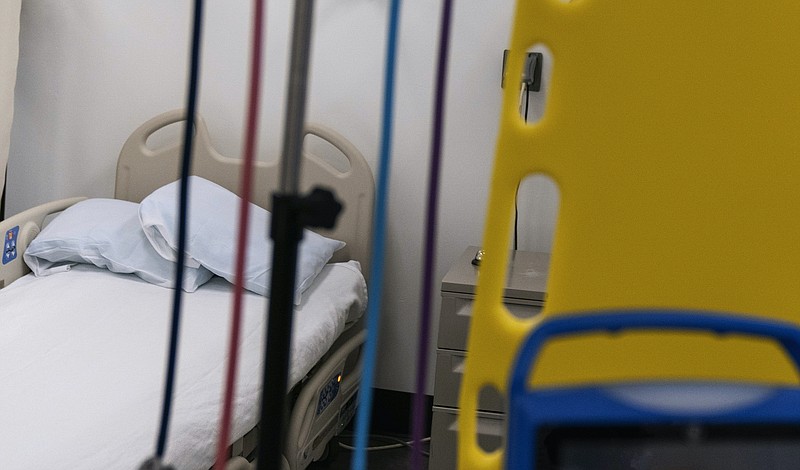 A hospital bed in Cranston, R.I. is shown in this Jan. 6, 2020 file photo. (AP Photo/David Goldman)