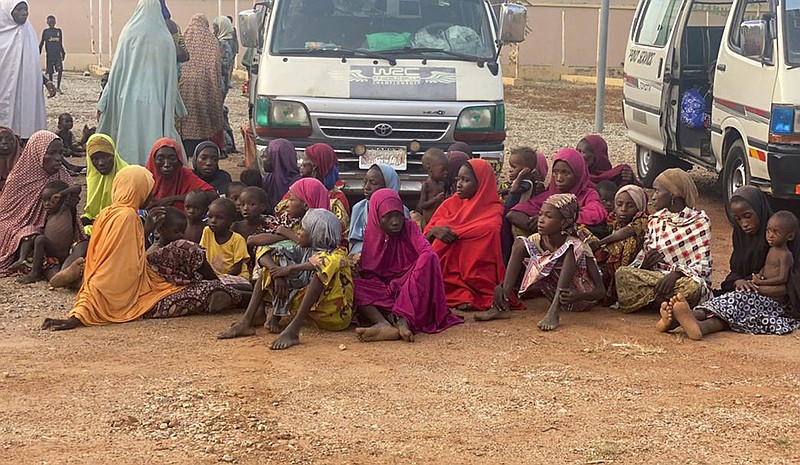 These Nigerians were among at least 187 children and adults freed from kidnappers Thursday in Zamfara state.
(AP/Nigeria Police Force)