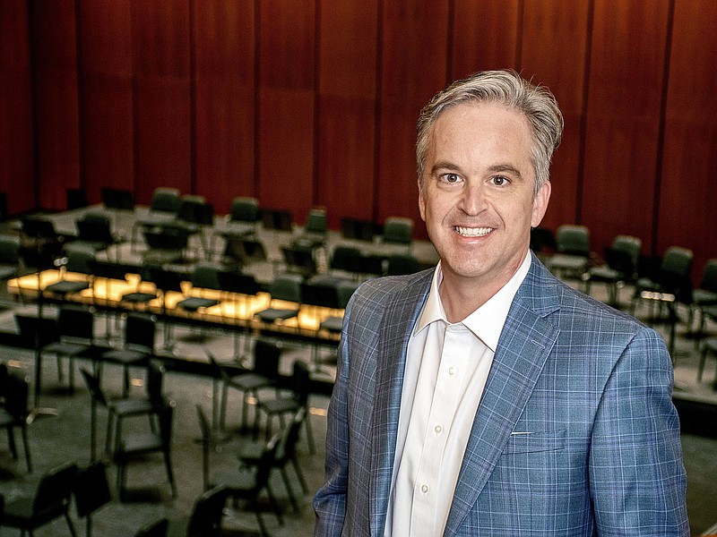 Geoffrey Robson, artistic director and associate conductor of the Arkansas Symphony Orchestra, on 09/28/2021 at Robinson Center for a High Profile Cover. (Arkansas Democrat-Gazette/Cary Jenkins)..DO NOT USE until published in High Profile