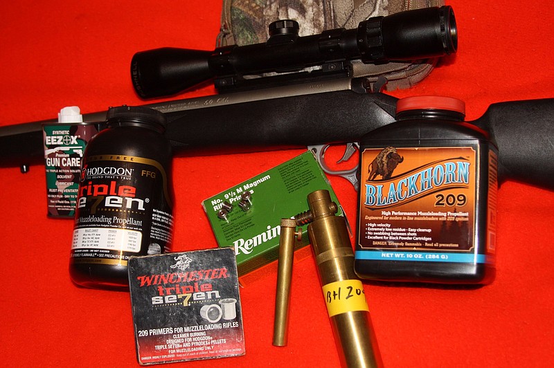 Modern muzzleloaders are useful with a wide range of powders, primers, bullets and accessories to improve your chances of killing deer during the muzzleloader deer season.
(Arkansas Democrat-Gazette/Bryan Hendricks)