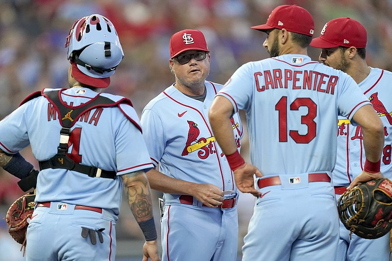 The St. Louis Cardinals fired Mike Shildt as manager Thursday, a week after the team lost to the Los Angeles Dodgers in the National League wild-card game. Cardinals President John Mozeliak cited “philosophical differences” between Shildt, the coaching staff and the front office as the reason for the firing.
(AP/Charlie Riedel)