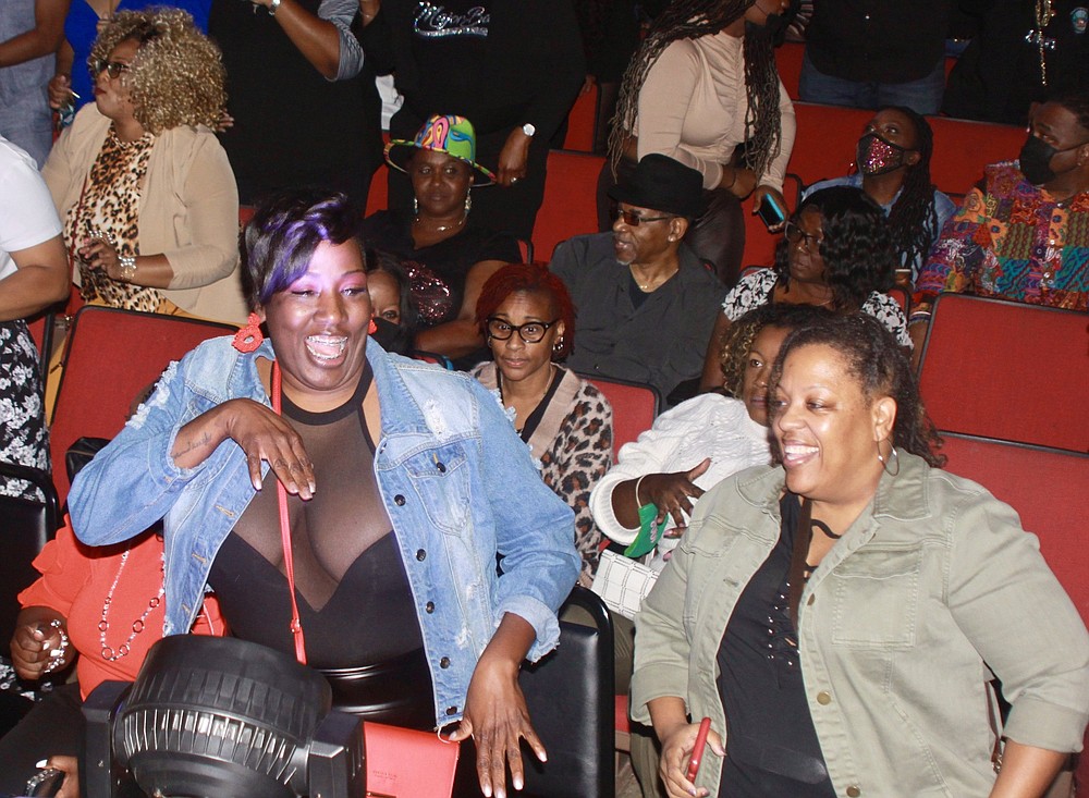 Attendees enjoy themselves Saturday at the Saracen Casino-sponsered Homecoming Concert at the Pine Bluff Convention Center. 
(Pine Bluff Commercial/Eplunus Colvin)