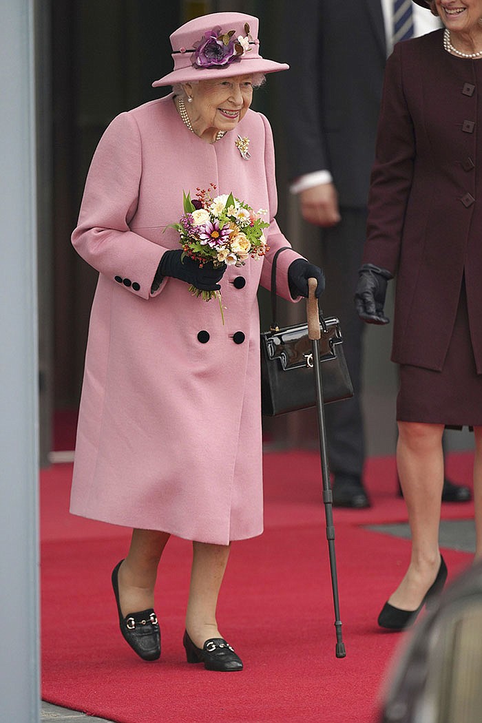Queen Elizabeth II leaves an event Oct. 14 in Cardiff, Wales.
(AP/PA/Jacob King)