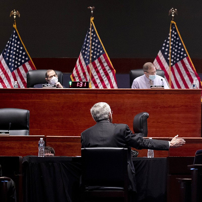 Attorney General Merrick Garland testifies Thursday before a House Judiciary Committee oversight hearing where he gave no indication how the Justice Department would act on the House contempt vote against Steve Bannon. He said his office plans to “make a decision consistent with the principles of prosecution.”
(AP/Michael Reynolds)