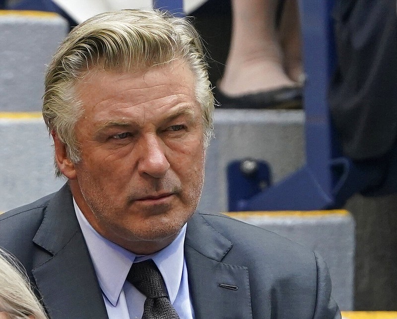 Alec Baldwin watches the men's singles final of the U.S. Open tennis championships in New York in this Sept. 12, 2021, file photo. (AP/John Minchillo)