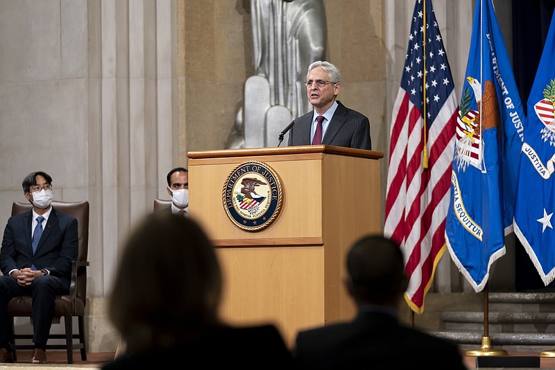 Speaking at the Justice Department in Washington, U.S. Attorney General Merrick Garland announced Friday plans to combat mortgage lending discrimination.
(AP/J. Scott Applewhite)