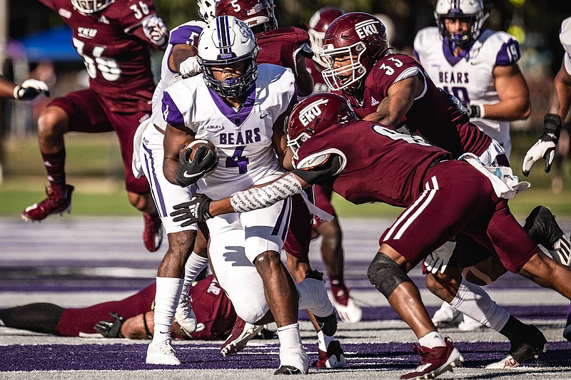 Darius Hale ran for 99 yards and three touchdowns in the University of Central Arkansas’ loss to Eastern Kentucky last Saturday. The Bears travel to play Lamar today in an ASUN-WAC Challenge matchup.
(Photo courtesy University of Central Arkansas)