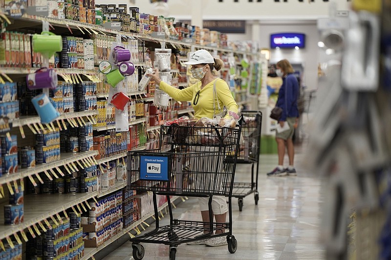 People shop at an Albertsons in San Diego. “Any given day, you’re going to have something missing in our stores, and it’s across categories,” said CEO Vivek Sankaran.
(Bloomberg News file photo (WPNS))