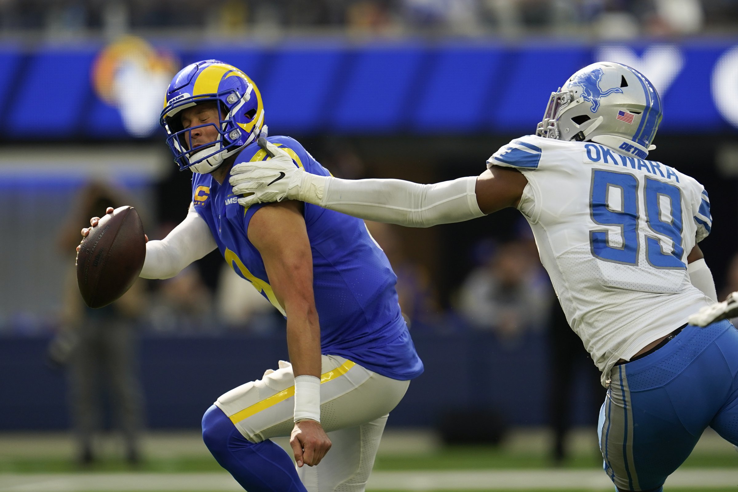 Matthew Stafford gets best of former team; Detroit Lions drop to 0-7