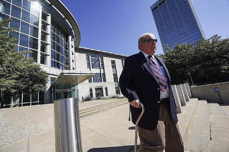 Joseph Boeckmann leaves the Federal Courthouse in Little Rock after his plea hearing in this Oct. 5, 2017, file photo (Arkansas Democrat-Gazette file photo)