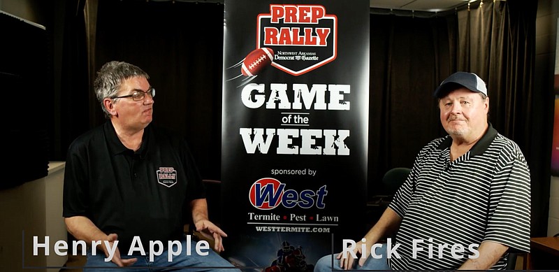 Henry Appple and Rick Fires on the Prep Rally set...