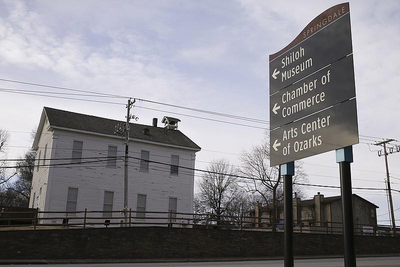 A sign, Monday, January 18, 2021 near Mill Street and Huntsville Ave in Springdale. (NWA Democrat-Gazette/Charlie Kaijo)