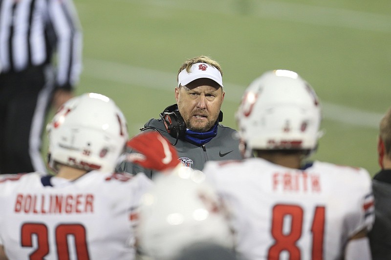 Liberty Coach Hugh Freeze, who was the coach at Ole Miss in 2012-16, returns to Oxford, Miss., to face the Rebels on Saturday.
(AP/Matt Stamey)