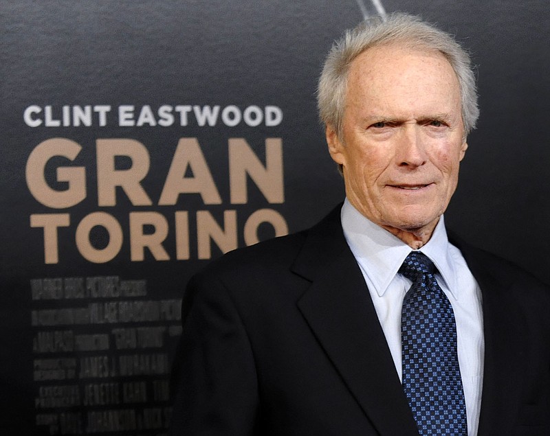 FILE - On this Dec. 9, 2008 file photo, Clint Eastwood, director and star of "Gran Torino," arrives at the premiere of the film at Warner Bros. Studios in Burbank, Calif., Tuesday, Dec. 9, 2008. Eastwood turns 90 on Sunday, May 31. (AP Photo/Chris Pizzello, File)