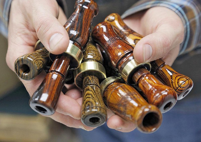 Duck calls are shown in this undated file photo.