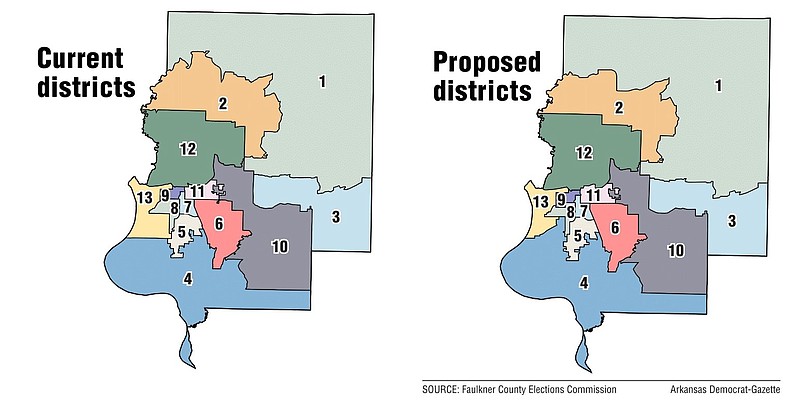Faulkner County #39 s proposed justice of the peace districts up for 30