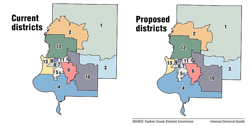 The Faulkner County City Clerk recently published the proposed Justice of the Peace redistricting plans after the approval of the changes by the Faulkner County Election Commission. Citizens now have 30 days from Nov. 24 to file objections to the plan with the Faulkner County Circuit Clerk. (Arkansas Democrat-Gazette/Carrie Hill)