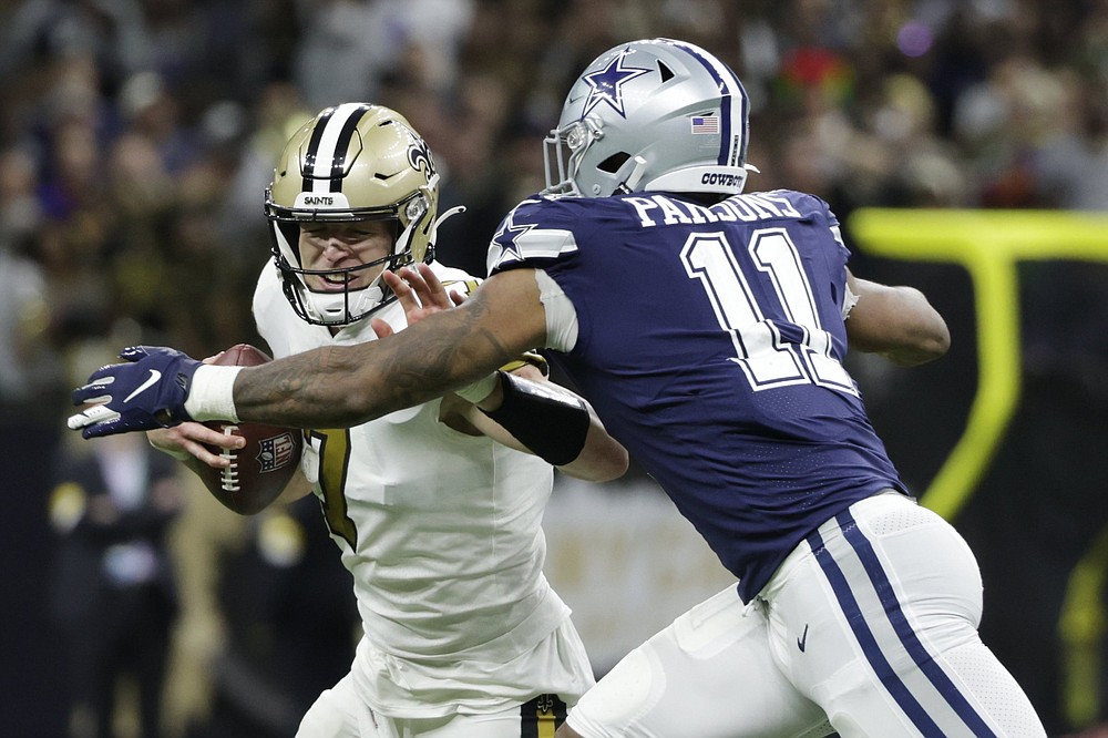 Cowboys pick Taysom off 4 times in 27-17 win over Saints