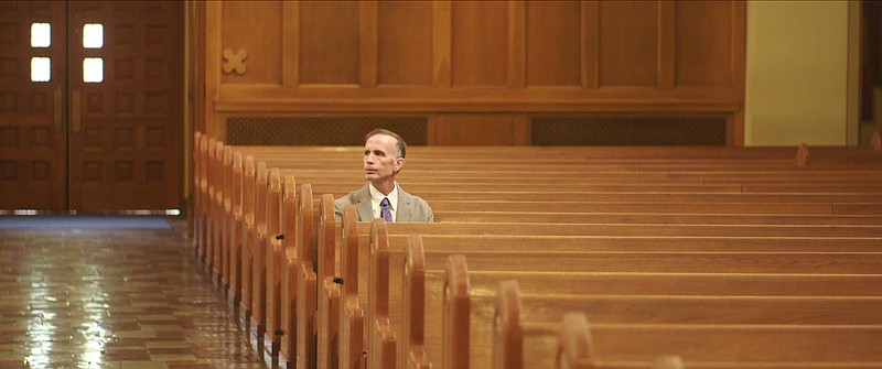 Michael Sandridge, who was sexually abused by a Catholic priest as a child, wrote a therapeutic play in which he reframed the story as a tale of a priest with evil laser eyes and a heroic boy who bears witness against him. His story is one of several told in Robert Greene’s documentary “Procession,” now streaming on Netflix.