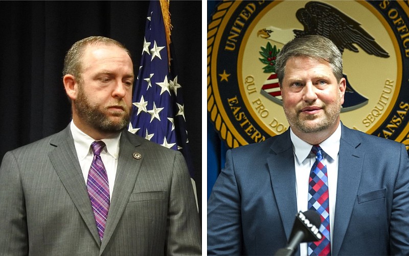 Acting U.S. Attorneys David Clay Fowlkes (left) and Jonathan Ross are shown in this undated combination photo. (Left, Arkansas Democrat-Gazette/Thomas Saccente; right, Arkansas Democrat-Gazette/Stephen Swofford)