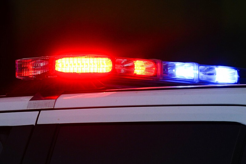 The lights of a police vehicle are shown in a June 24, 2021 AP file photo. (AP Photo/Matt Rourke)