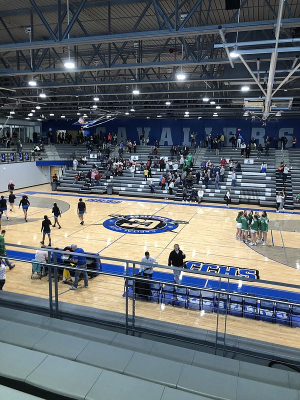 The Blair Oaks Lady Falcons met Blue Springs South in a first round matchup Monday, Dec. 27, 2021, at the Jefferson Bank Holiday Hoops Tournament. (Trevor Hahn/News Tribune photo)