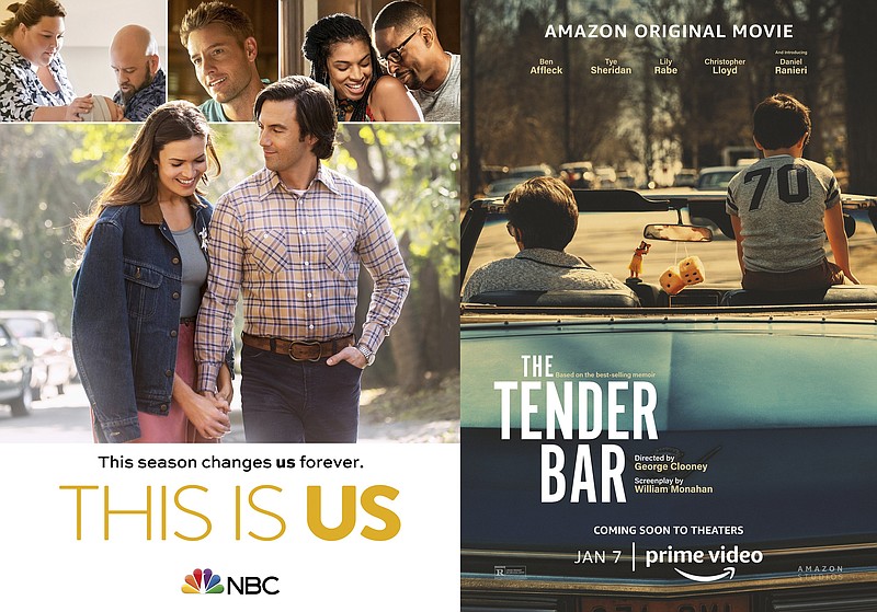 The final season of NBC’s “This Is Us” premiered Tuesday (left); and “The Tender Bar” begins streaming Friday on Amazon. (NBC/Amazon via AP)
