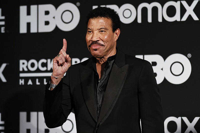 Lionel Richie poses in the press room during the Rock and Roll Hall of Fame Induction ceremony, Saturday, Oct. 30, 2021, in Cleveland. (AP Photo/Ron Schwane)