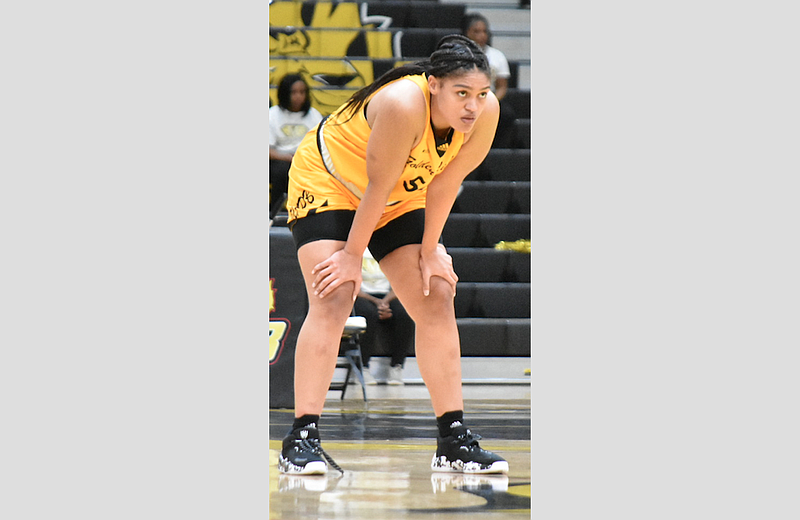 UAPB center Maya Peat totaled 10 rebounds against Bethune-Cookman on Monday, Jan. 17, 2022. (Pine Bluff Commercial/I.C. Murrell)