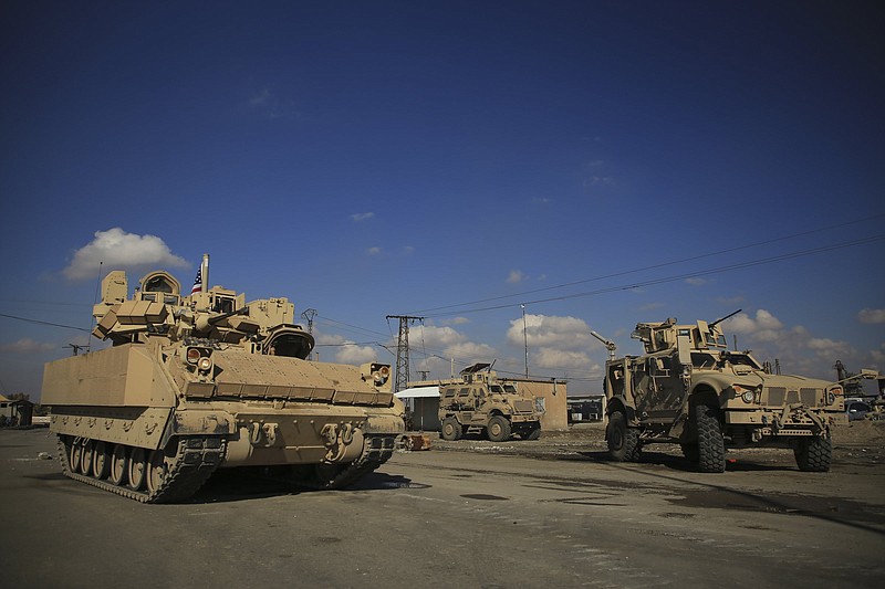 American soldiers deploy Tuesday in Hassakeh, Syria.
(AP/Hogir Al Abdo)