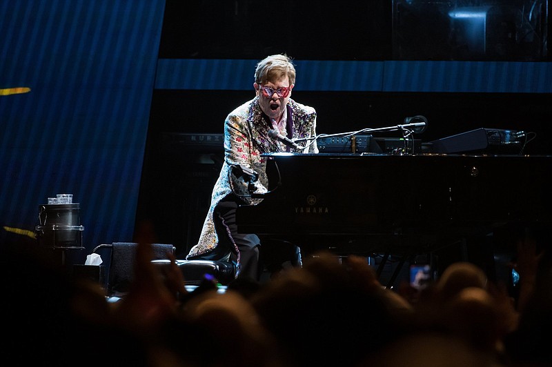 Elton John, performing on the opening night of his "Goodbye Yellow Brick Road" tour. (Special to the Democrat-Gazette/Ben Gibson/Rocket Entertainment)