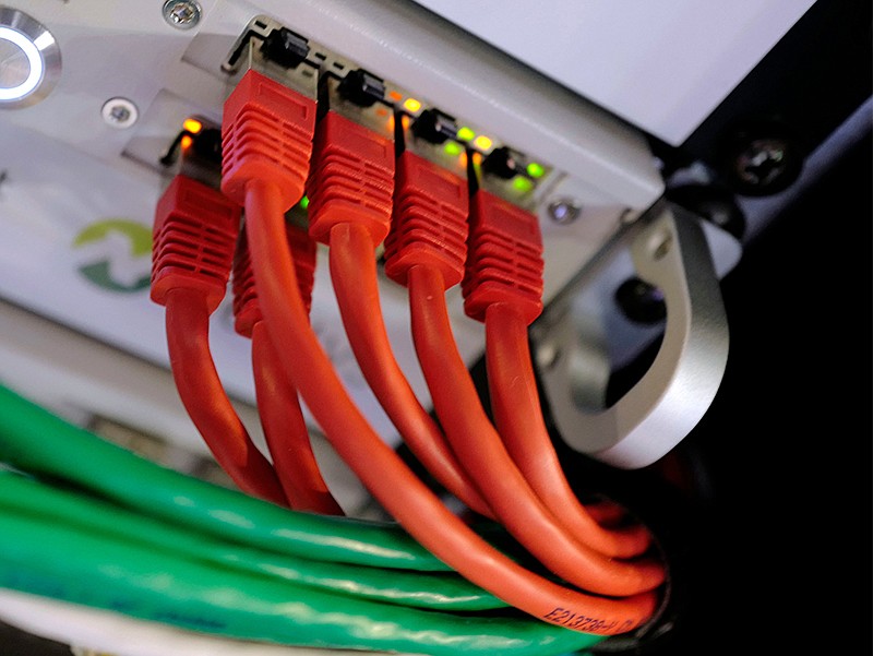 Cables are plugged into computer equipment. (Associated Press file photo)