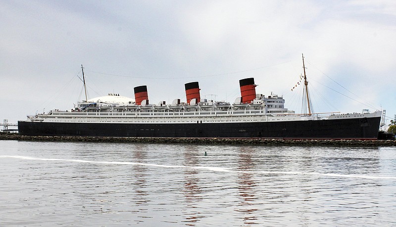 The retired Cunard ocean liner Queen Mary is seen at its permanent mooring in the harbor at Long Beach, Calif. The historic ocean liner, a Southern California tourist attraction and hotel for decades, is being prepared for “critical repairs,” the city of Long Beach said Thursday.
(AP)