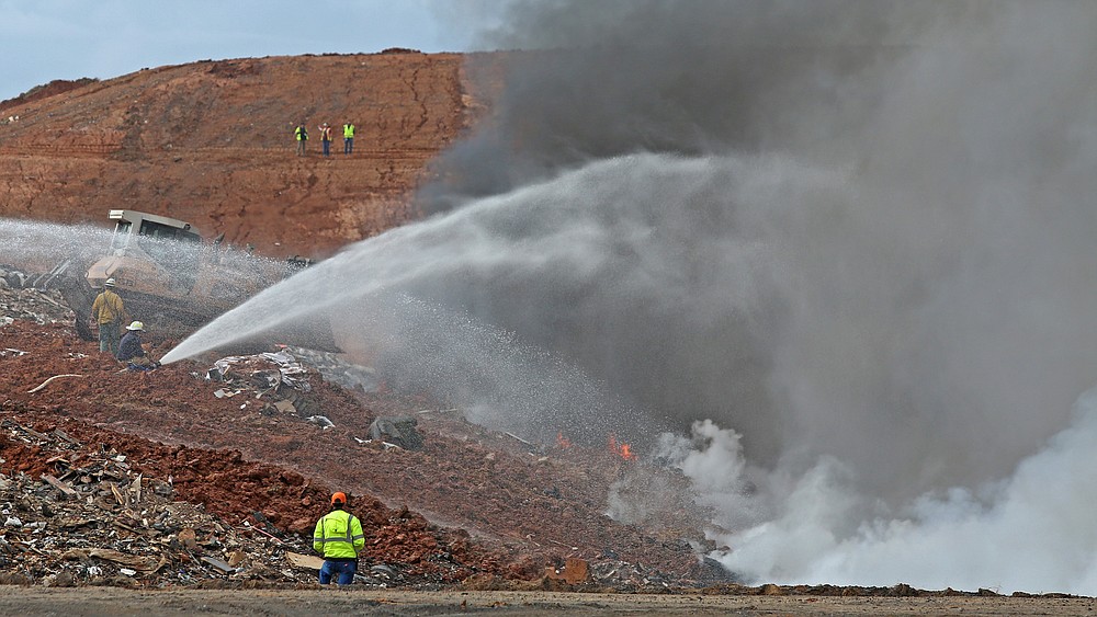 Landfill fire near Mayflower that could be seen for miles under control