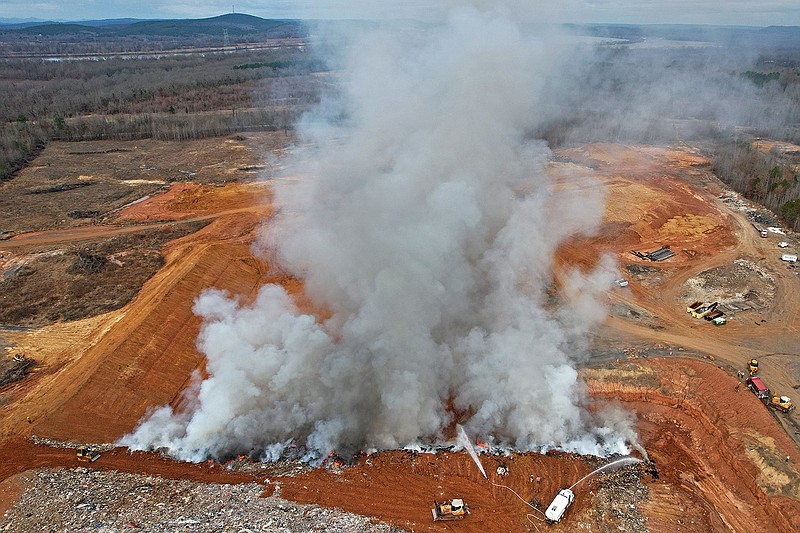 Landfill fire near Mayflower that could be seen for miles under control