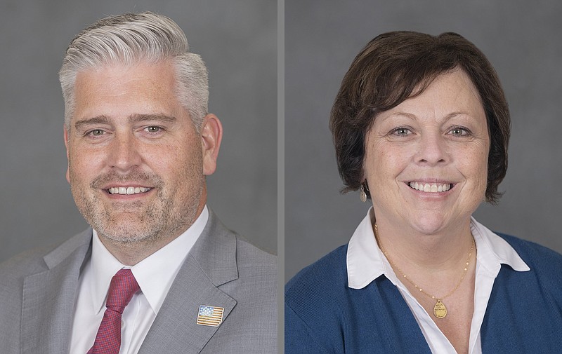 Colby Fulfer, left, and Lisa Parks are candidates for State Senate District 7..