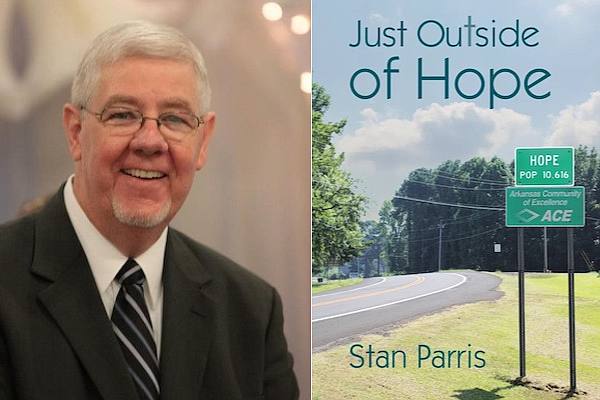 Stan Parris (left) is shown with the cover of his book, "Just Outside of Hope." Stan Parris (left) is shown with the cover of his book, "Just Outside of Hope."