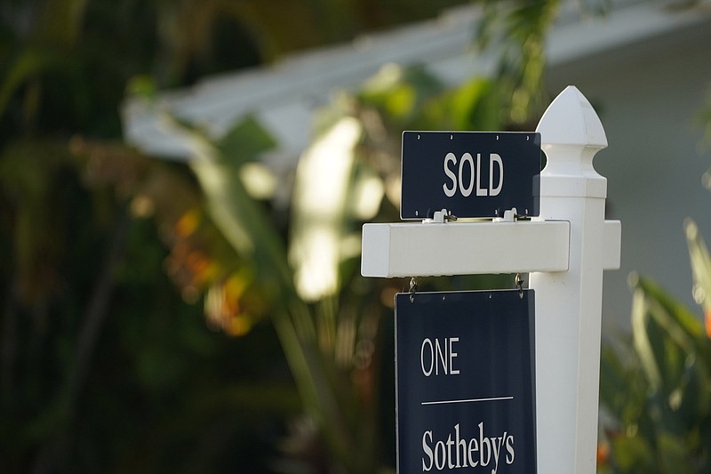 A sold sign is shown in front of a home in Surfside, Fla. Average long-term U.S. mortgage rates jumped last week to their highest level in more than two years.
(AP)
