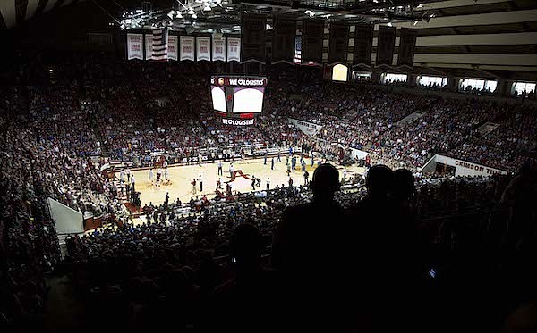 Coleman Coliseum is shown during a game between Alabama and Kentucky on Saturday, Jan. 17, 2015, in Tuscaloosa, Ala. (AP Photo/Brynn Anderson)