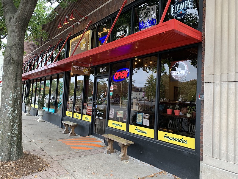 Mockingbird Bar & Tacos on Main Street in Little Rock's SoMA neighborhood is seeking a permit to erect a front patio.(Democrat-Gazette file photo/Eric E. Harrison)